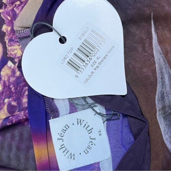 NWT With Jean Lord Top in Ritz Strelitzia Nicolai size XL - Picture 4 of 10